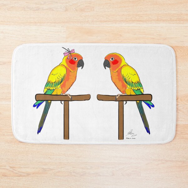 Item preview, Crazy Bird Lady with Sun Conures designed and sold by Laughing Parrot Studio.