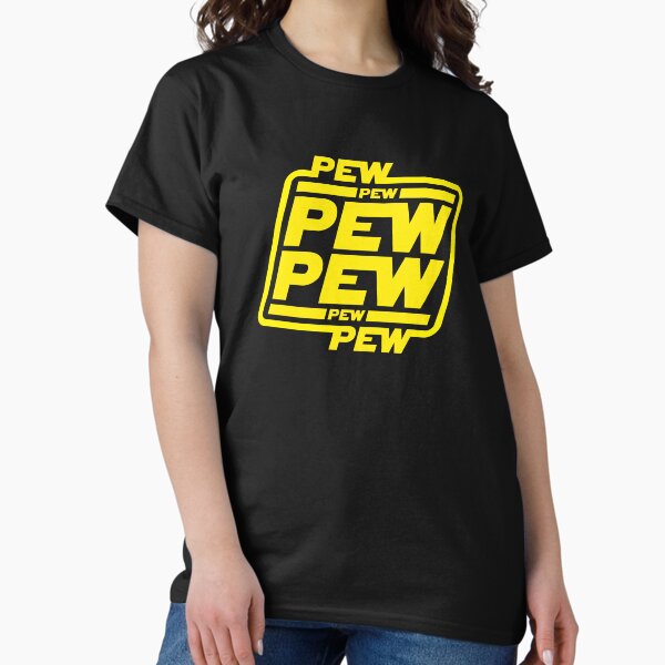 Vista previa del artículo con la obra «Pew Pew Pew», diseñado y vendido por SxedioStudio.