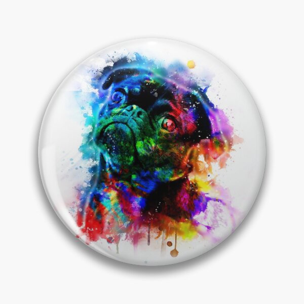 Item preview, Cute Pug Love Watercolor designed and sold by RAWWR.