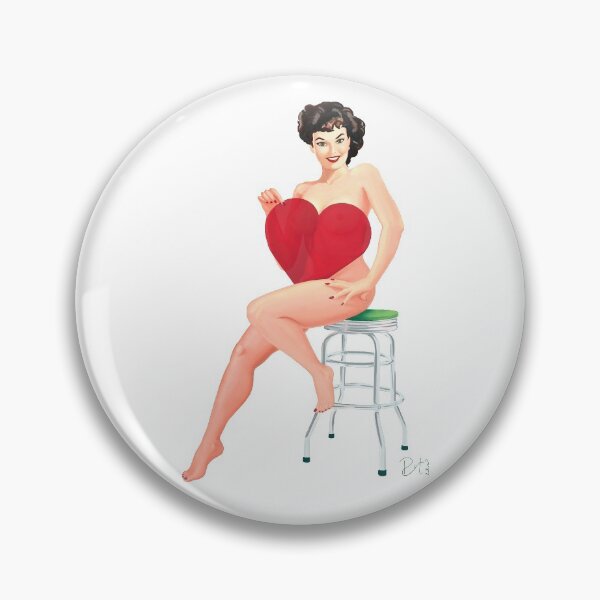 Item preview, Vintage Pin Up Girl - Be my Valentine designed and sold by georgatos.