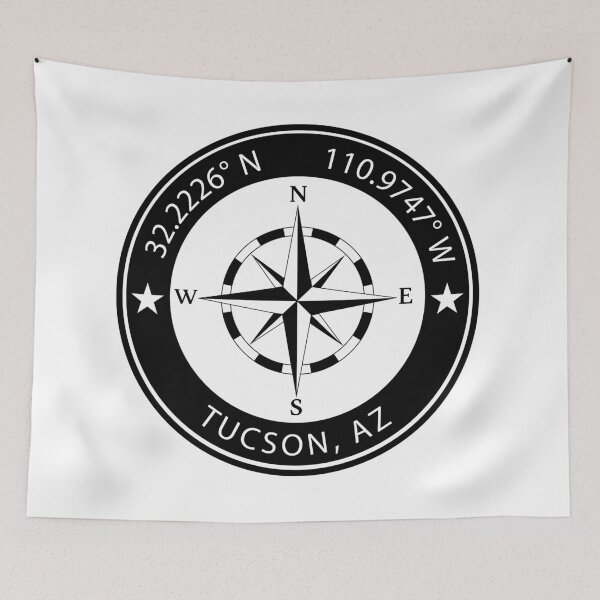 Item preview, Tucson, Arizona Geographical Coordinates designed and sold by TeeOhGraphics.