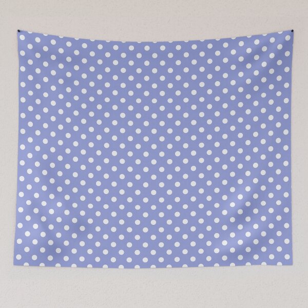 Item preview, Periwinkle Blue and White Polka Dots Pattern designed and sold by cabgodfrey.
