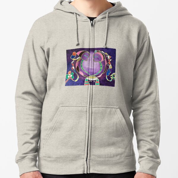 Purple balance Zipped Hoodie