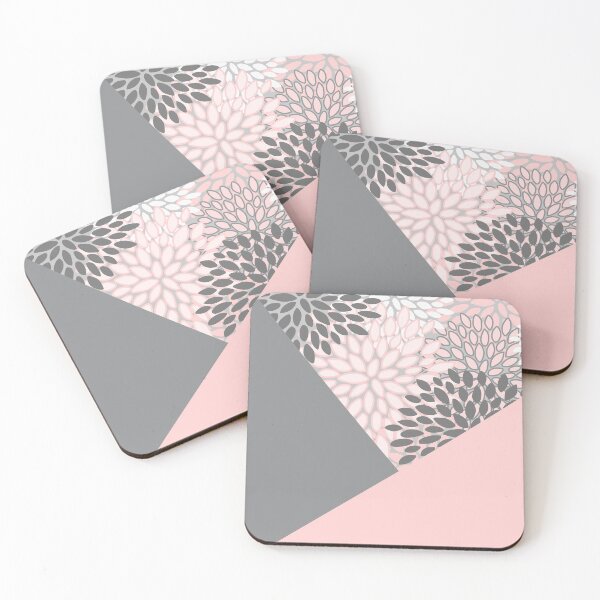 Item preview, Floral Abstract Art, Pink and Gray designed and sold by meggydesigns.