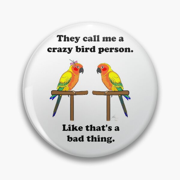 Item preview, Crazy Bird Person with Sun Conures designed and sold by Laughing Parrot Studio.