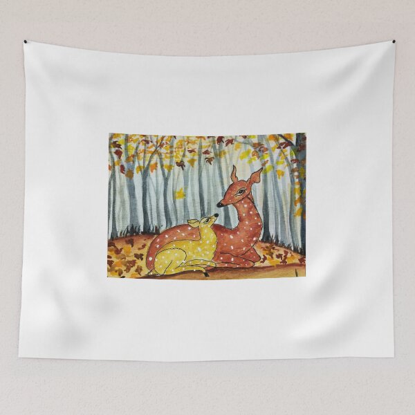 Item preview, Mother and Baby deer - watercolor painting designed and sold by Sonia dutta_art.