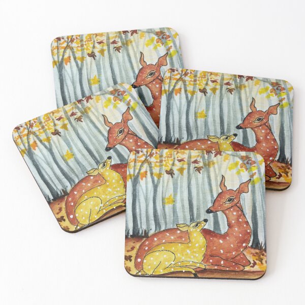 Item preview, Mother and Baby deer - watercolor painting designed and sold by Sonia dutta_art.