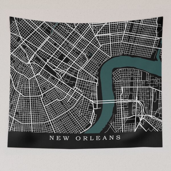 Item preview, New Orleans Map designed and sold by rogue-design.