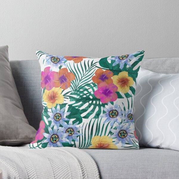 Item preview, Mahalo Tropical Floral Print designed and sold by pixiepatterns.