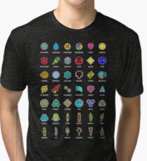 Pokemon Badges Tri-blend T-Shirt