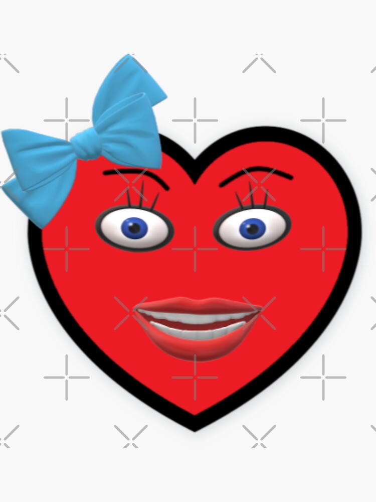 " Emoji Lady Heart With A Big Smile" Sticker for Sale by TeesFashion Redbubble