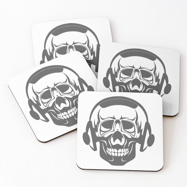 Item preview, Skull with Headphones designed and sold by jfcreations.