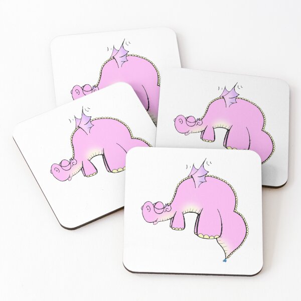 Item preview, Pink Sleepy-flying Dragon designed and sold by Lydia Brendel.