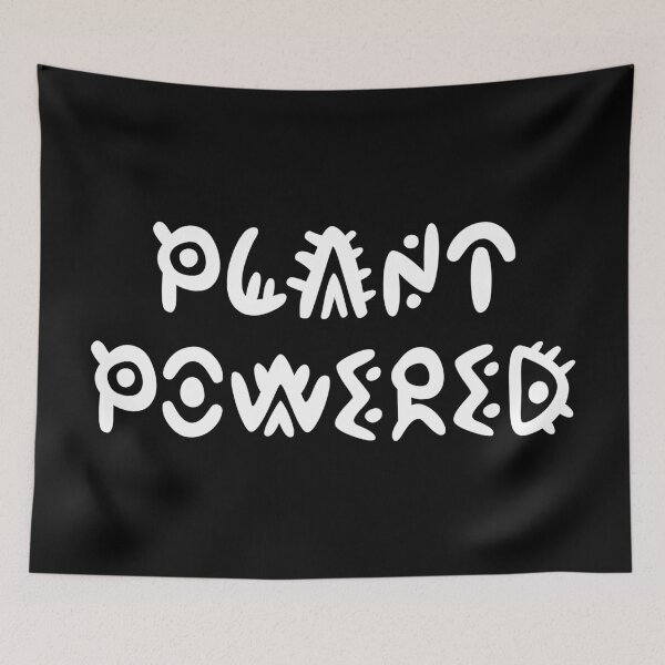 Item preview, Tribal text plant powered designed and sold by ReignGFX.