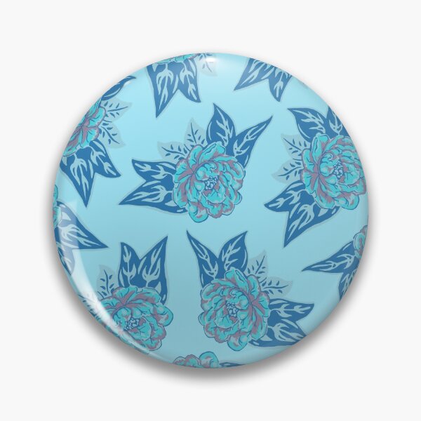 Item preview, Teal Tattoo Flash Cabbage Roses designed and sold by Amanda Laurel Atkins.