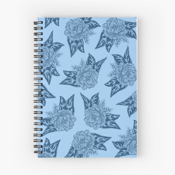 Item preview, Blue Cabbage Roses designed and sold by Amanda Laurel Atkins.