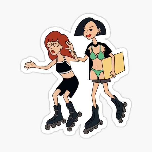 Item preview, Daria & Jane Rollerskating  designed and sold by ellefgab.