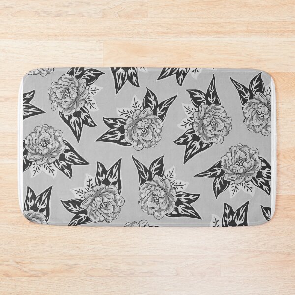 Item preview, Grey Cabbage Roses designed and sold by Amanda Laurel Atkins.