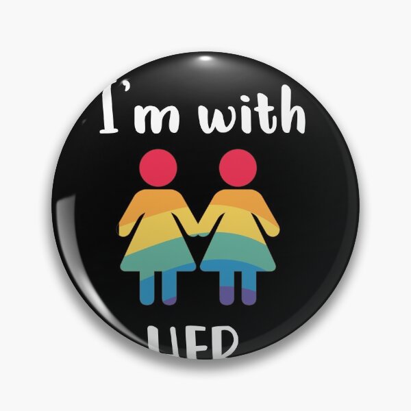Item preview,  I'm With Her LGBTQ Rainbow lesbian Couple Gift Idea  designed and sold by ANAS MAATI.