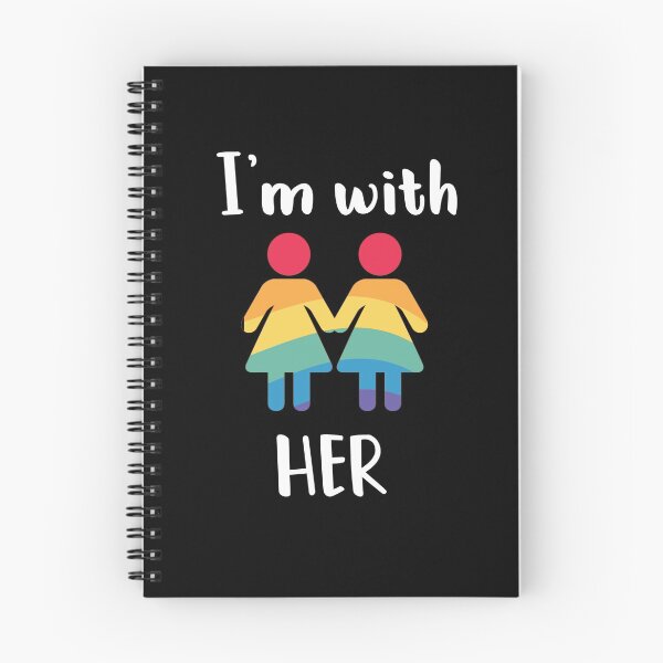 Item preview,  I'm With Her LGBTQ Rainbow lesbian Couple Gift Idea  designed and sold by ANAS MAATI.