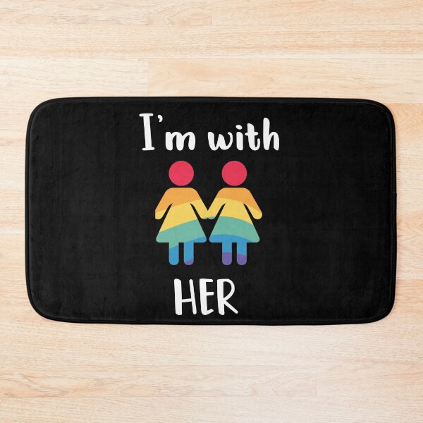 Item preview,  I'm With Her LGBTQ Rainbow lesbian Couple Gift Idea  designed and sold by ANAS MAATI.