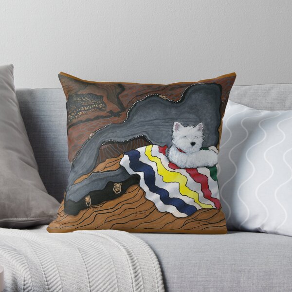 Music Night by the Fire with Mikey Throw Pillow