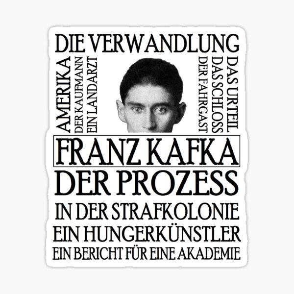 Kafka Sticker For Sale By Silentstead Redbubble 7791