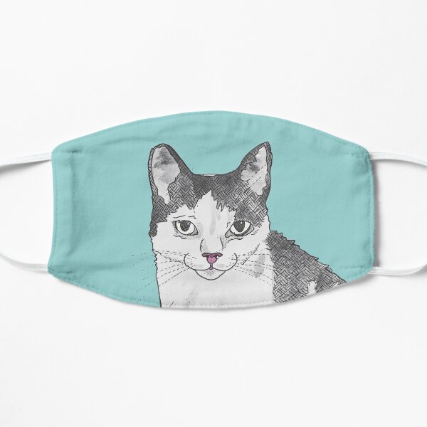 Grumpy poetic mask Flat Mask