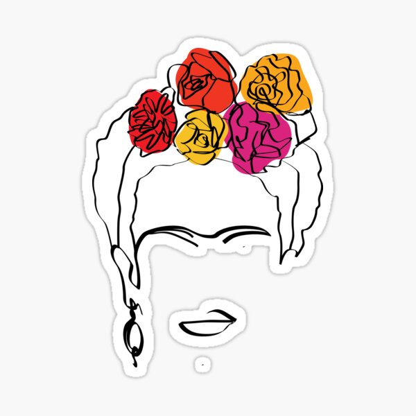 Item preview, Frida Kahlo - Face Portrait - Line Art designed and sold by artswag.