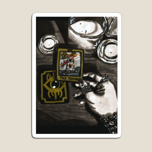 The Tower Tarot Card Magnet