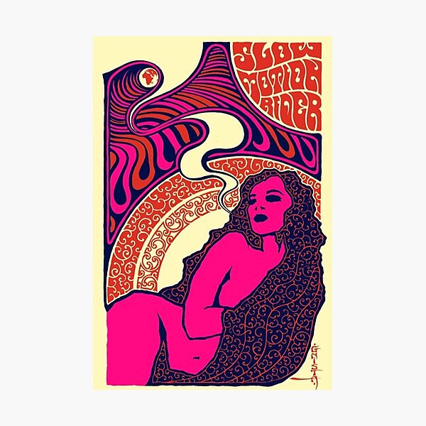 Vista previa del artículo con la obra «Afiche psicodélico de los años 70», diseñado y vendido por GroovySmolBean.