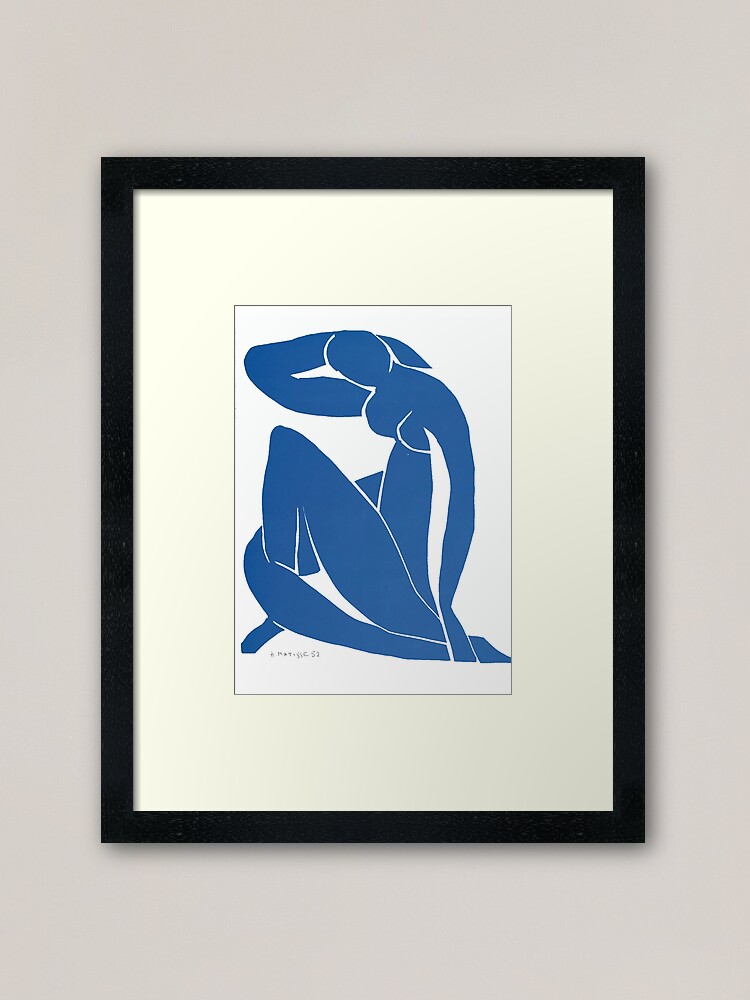 Aperçu 1 sur 7. Impression encadrée avec l'œuvre Henri Matisse - Nu bleu XII créée et vendue par studiofrivolo.