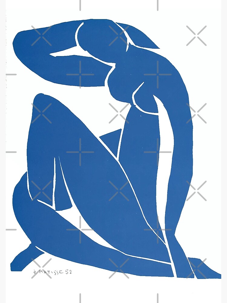 Aperçu 7 sur 7. Impression encadrée avec l'œuvre Henri Matisse - Nu bleu XII créée et vendue par studiofrivolo.