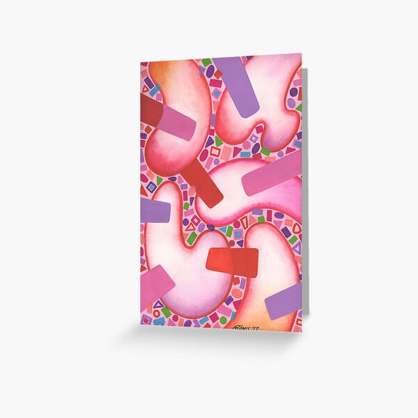COMPOSITION IN RED Greeting Card
