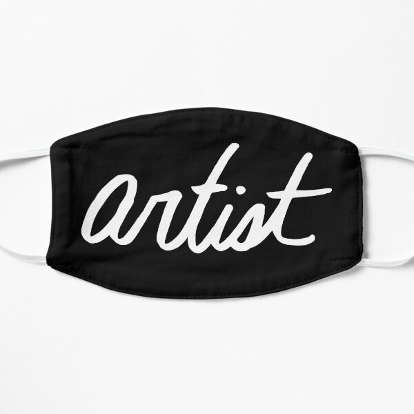 Artist White on Black Flat Mask