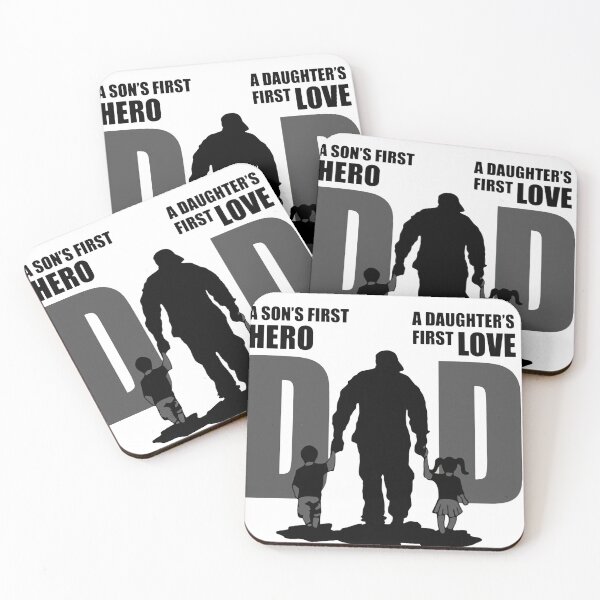 Item preview, Dad a son's first hero Daughter's first love father's day designed and sold by HenryHansons.