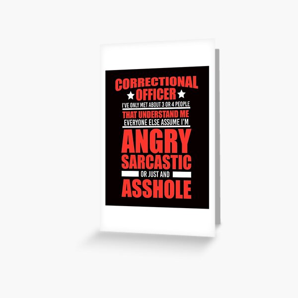 Correctional Officer Prison Guard Job Funny Gift Greeting Card