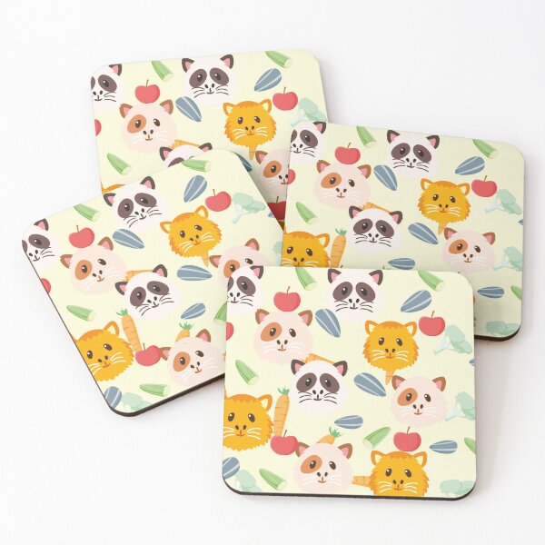 Item preview, Guinea Pig Pattern With Carrots, Apples, zucchini and Sunflower Seeds Graphic illustrations   designed and sold by MerchSpot.