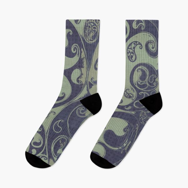 Item preview, Grunge Paisley Khaki Green and Dark Blue Swirls Spirals designed and sold by RootSquare.