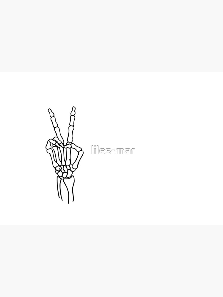 peace out skeleton hand by liles-mar