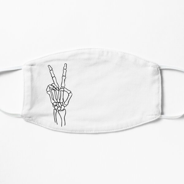 peace out skeleton hand Flat Mask