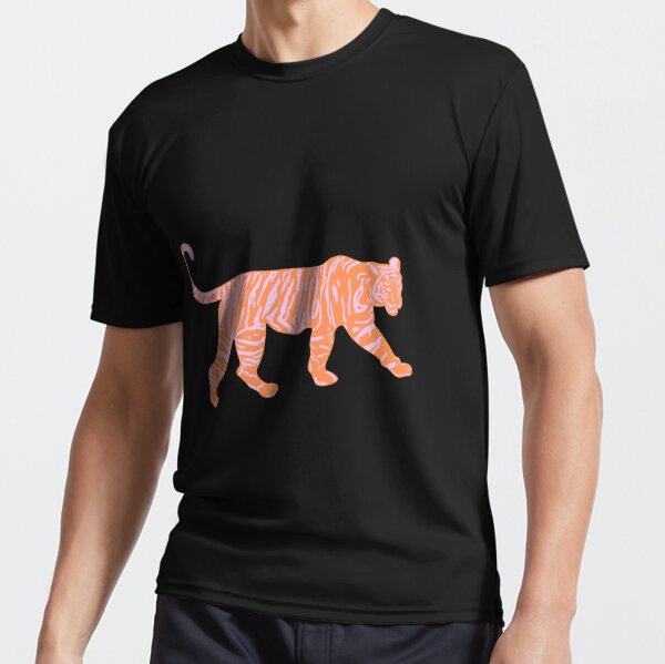 Orange Men's T Shirt Tee Tee Graphic Animal Tiger Crew Neck