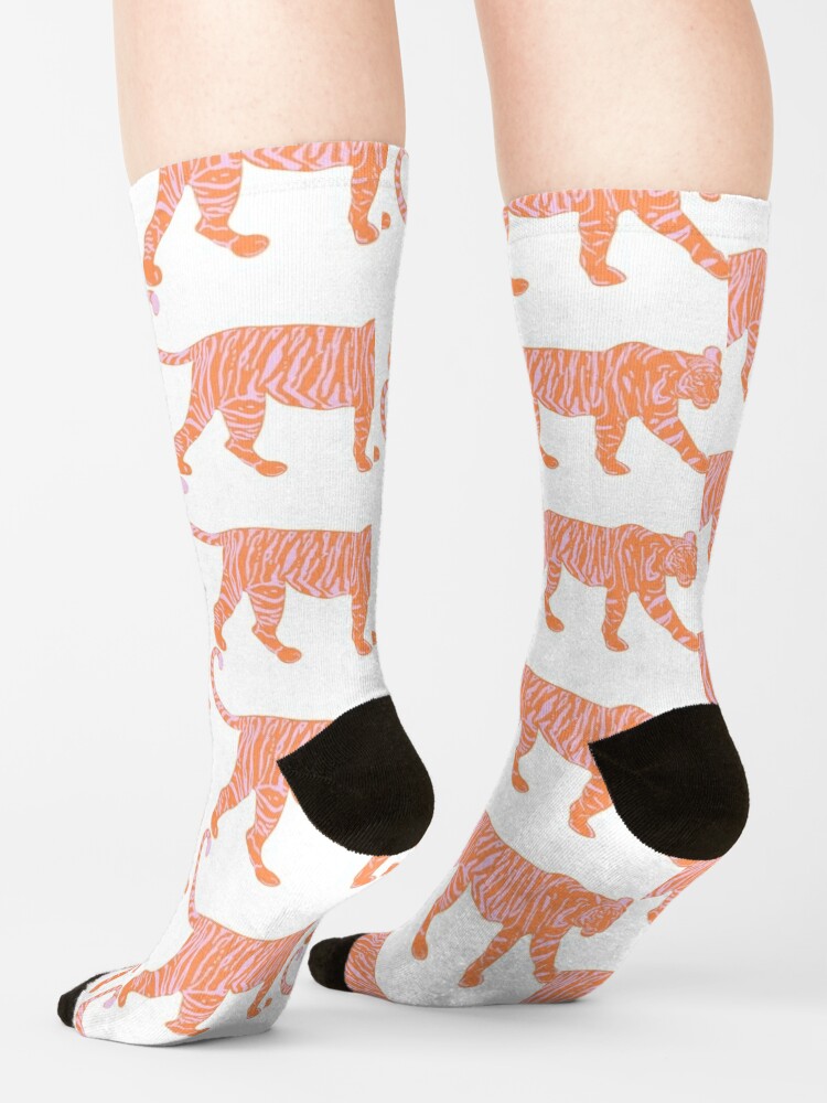 Tiger Socks, Orange - By Parquet. - Well Done Goods, by Cyberoptix