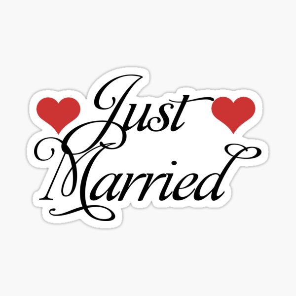 Stickers et Autocollants Voiture - Sticker Just Married