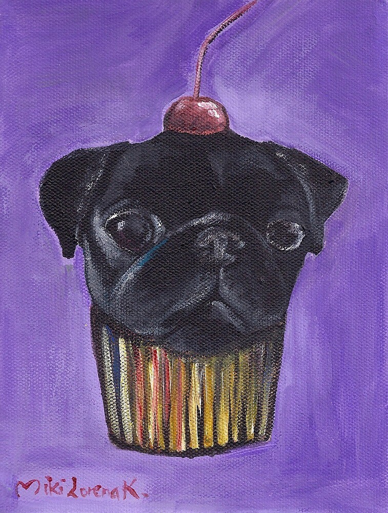 black pug cake