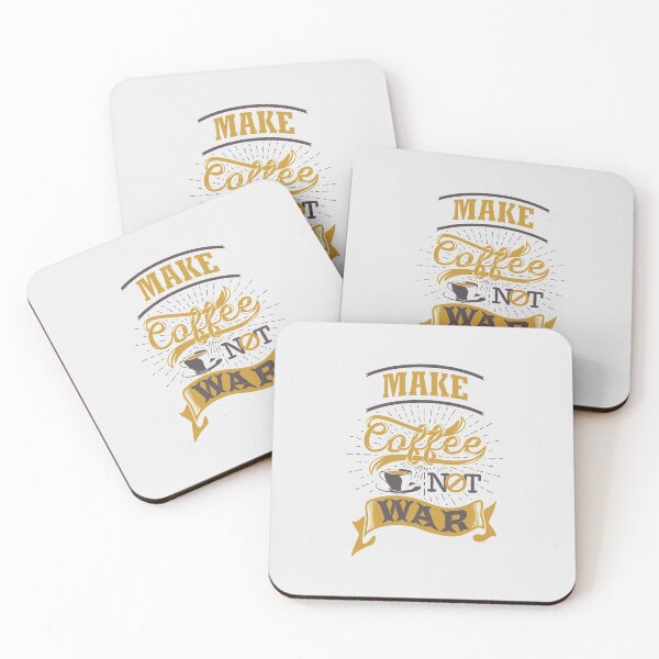 Item preview, Make coffee not war, White designed and sold by coffeeapparel.