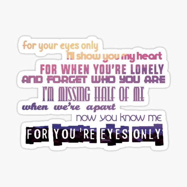 One Direction If I Could Fly Lyrics Sticker By Shmurr Redbubble