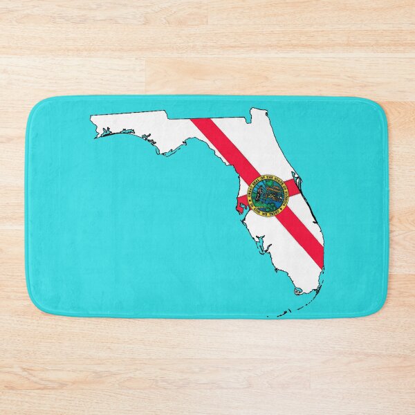 Item preview, Florida Map with Florida State Flag designed and sold by Havocgirl.