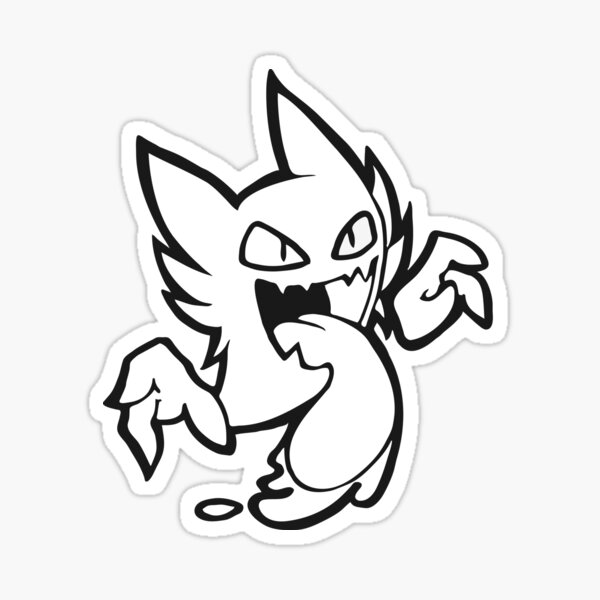 Haunter - Black and White Sticker