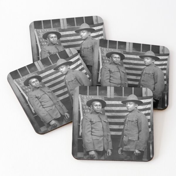 Item preview, African American Soldiers With American Flag - WWI designed and sold by warishellstore.
